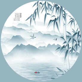 山水水墨画