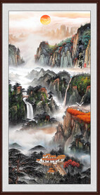 玄关泰山日出五岳独尊