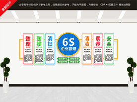 6S企业管理文化墙