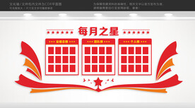 每月之星文化墙