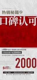 口碑认可热销人气海报
