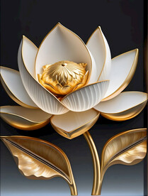 浮雕荷花
