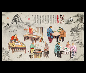 兰州拉面背景墙