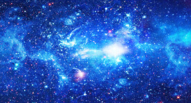 蓝色星空星云背景图