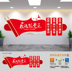 党员活动室文化墙