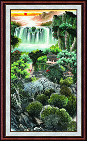 巨幅山水国画 