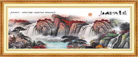 聚宝盆风水画