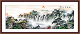 国画山水壁画
