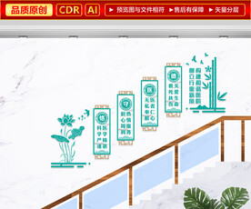 医院楼梯文化墙