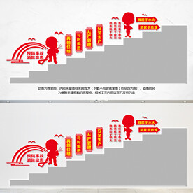 消防救援队楼梯文化墙