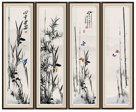 水墨梅兰竹菊