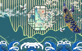 中式装饰背景墙 