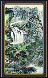 竖幅山水画