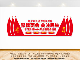 2024年两会文化墙