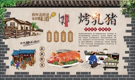 烤乳猪背景墙