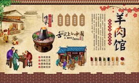 羊肉背景墙