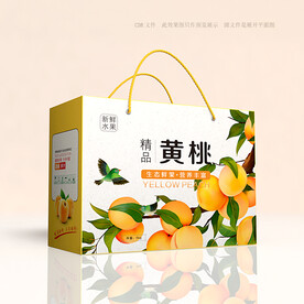 桃子礼盒 黄桃包装