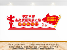 高质量发展文化墙