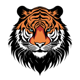 猛虎矢量图腾设计手绘素材