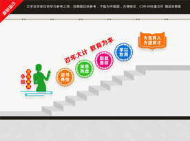 学校楼梯文化墙