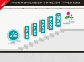 学校楼梯文化墙