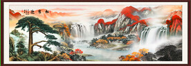 迎客松画