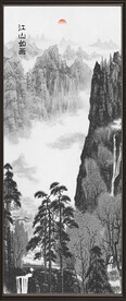 竖幅山水画