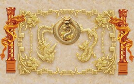 金龙背景墙  