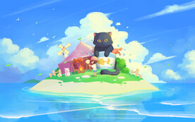海岛风景插画