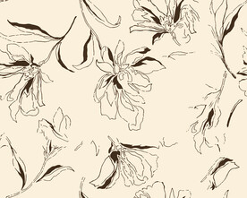 线条花 手绘花