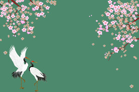 樱花 仙鹤