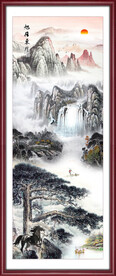 竖幅山水画