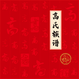 高氏族谱家谱画册封面