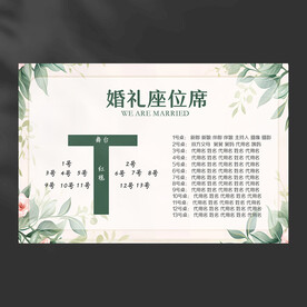 婚礼席位图