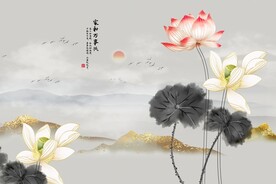 山水荷花