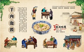羊肉泡馍背景墙