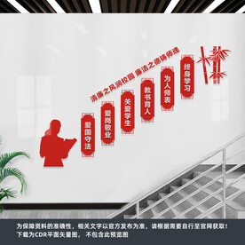 教师楼梯文化墙