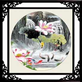 荷花装饰画