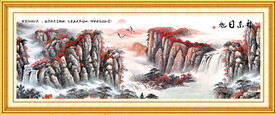 国画鸿运当头办公室装饰画