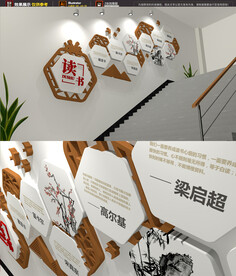 校园楼梯文化墙