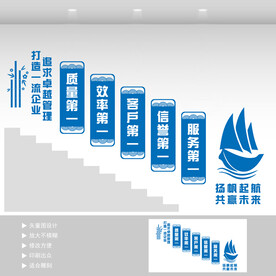企业楼梯文化墙