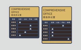 人员去向牌