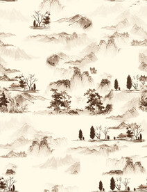 无缝   水墨画