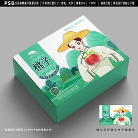 桃子包装 水蜜桃礼盒设计