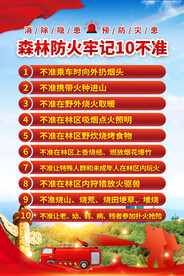 森林防火十不准海报