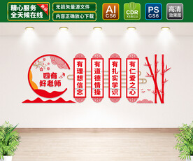 四有好老师文化墙