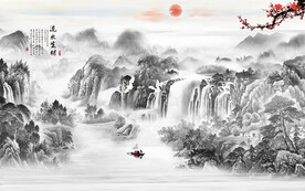 水墨山水意境山水