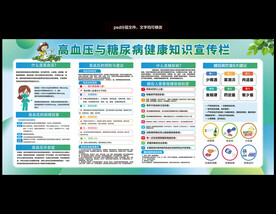 高血压与糖尿病健康知识宣传栏