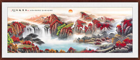 聚宝盆鸿运当头 鸿运当头山水画