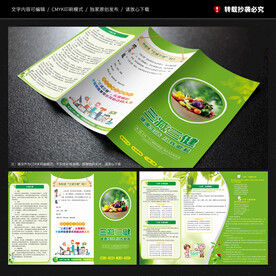 三减三健三折页